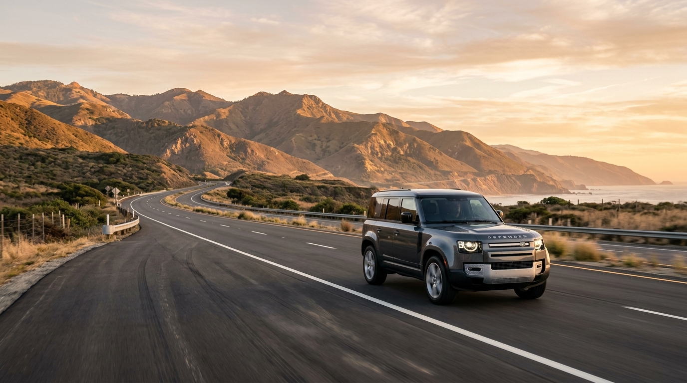 SUV traveling on a California highway representing rollover accident scenarios